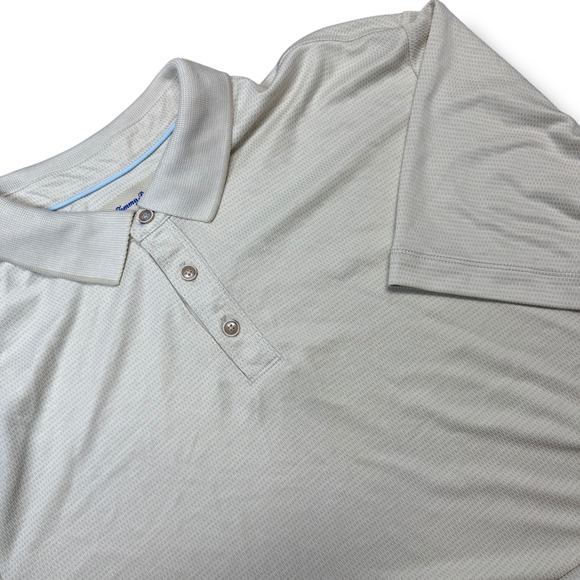Tommy Bahama XL Modal Blend Micro Pattern Performance Polo‎ Shirt Light Gray - Picture 6 of 6